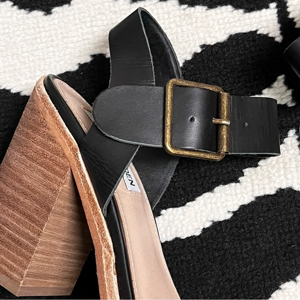 Steve Madden Cadence Black Heeled Sandals Size 7.5 - Picture 15 of 15